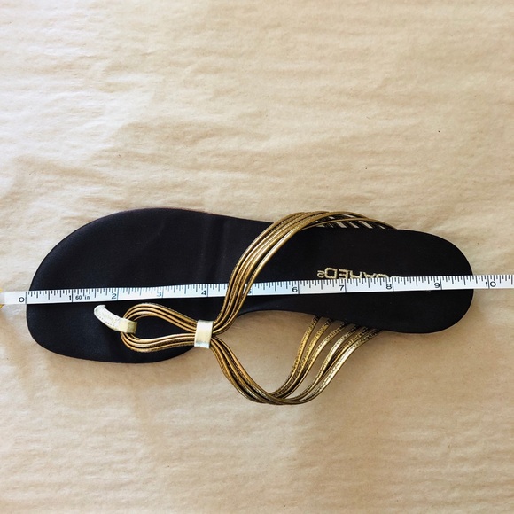 Metallic bronze thong sandals. - Picture 7 of 7